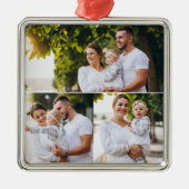デザイン独自の3フォトコラージュ メタルオーナメント (正面)