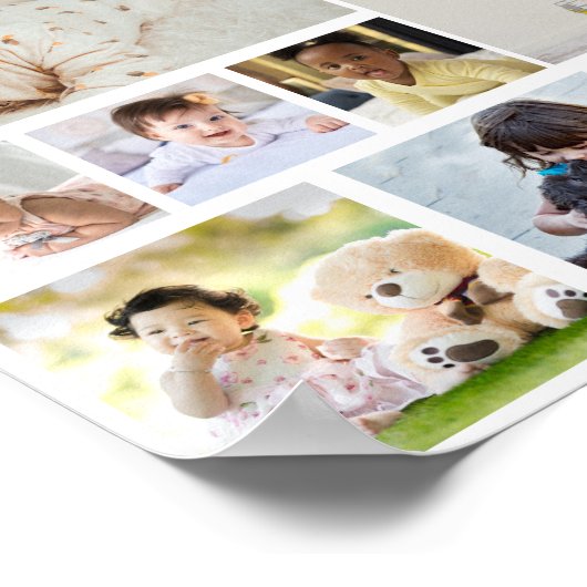 デザイン独自の30フォトコラージュのポスター ポスター (角)