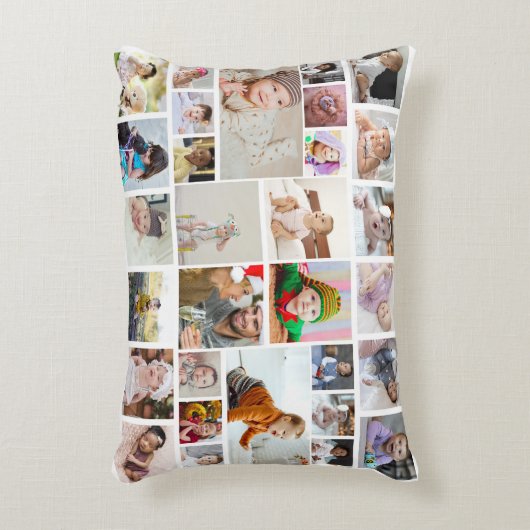 デザイン独自の30フォトコラージュ アクセントクッション (正面(垂直))