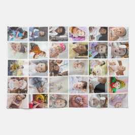 デザイン独自の30フォトコラージュ キッチンタオル