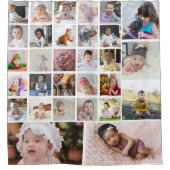 デザイン独自の30フォトコラージュ シャワーカーテン (正面)