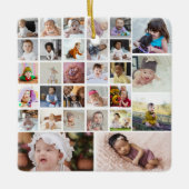 デザイン独自の30フォトコラージュ セラミックオーナメント (正面)