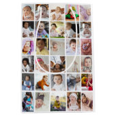 デザイン独自の30フォトコラージュ ミディアムペーパーバッグ (正面)