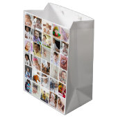 デザイン独自の30フォトコラージュ ミディアムペーパーバッグ (裏面アングル)