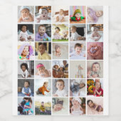 デザイン独自の30フォトコラージュ ワインラベル (シングルラベル)