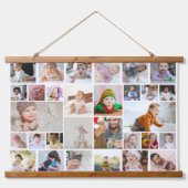 デザイン独自の30フォトコラージュ 吊り下げ型タペストリー (正面)