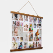 デザイン独自の30フォトコラージュ 吊り下げ型タペストリー (傾斜あり)