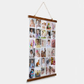 デザイン独自の30フォトコラージュ 吊り下げ型タペストリー (傾斜あり)