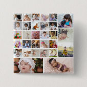 デザイン独自の30フォトコラージュ 缶バッジ (正面)