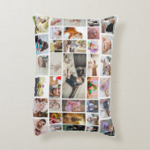 デザイン独自の35フォトコラージュのポスター アクセントクッション (裏面(縦))