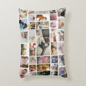 デザイン独自の35フォトコラージュのポスター アクセントクッション (正面(垂直))