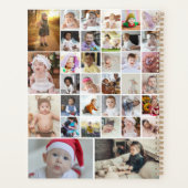 デザイン独自の35フォトコラージュのポスター プランナー手帳 (裏面)