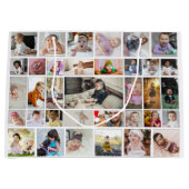 デザイン独自の35フォトコラージュのポスター ラージペーパーバッグ (正面)