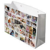 デザイン独自の35フォトコラージュのポスター ラージペーパーバッグ (裏面アングル)