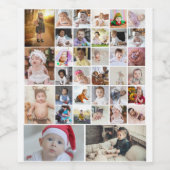 デザイン独自の35フォトコラージュのポスター ワインラベル (シングルラベル)