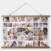 デザイン独自の35フォトコラージュのポスター 吊り下げ型タペストリー (正面)