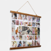 デザイン独自の35フォトコラージュのポスター 吊り下げ型タペストリー (傾斜あり)
