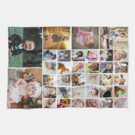 デザイン独自の35フォトコラージュ キッチンタオル