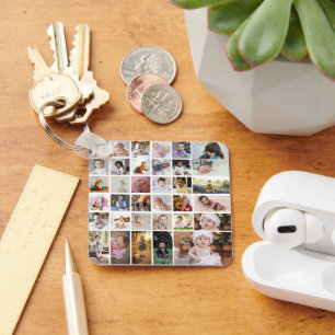 デザイン独自の35フォトコラージュ キーホルダー