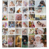 デザイン独自の35フォトコラージュ シャワーカーテン (正面)