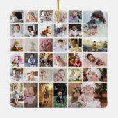 デザイン独自の35フォトコラージュ セラミックオーナメント (裏面)
