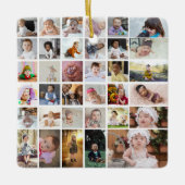デザイン独自の35フォトコラージュ セラミックオーナメント (正面)