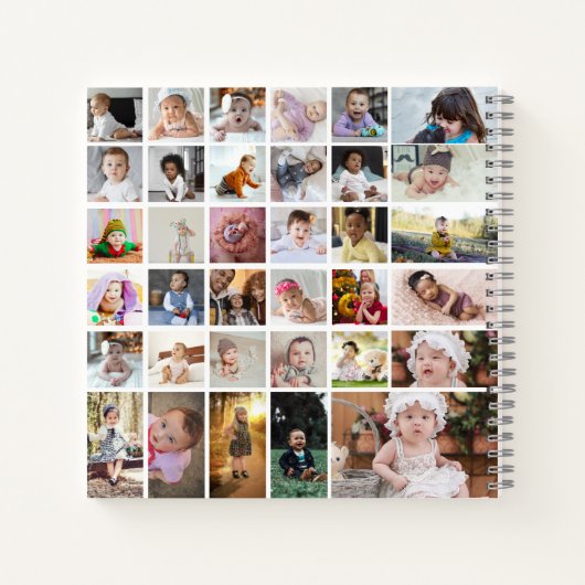 デザイン独自の35フォトコラージュ ノートブック (裏面)