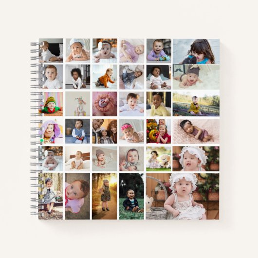 デザイン独自の35フォトコラージュ ノートブック (正面)