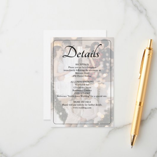 デザイン独自の3 Photo Collage 結婚's エンクロージャーカード (正面/裏面インサイチュ)