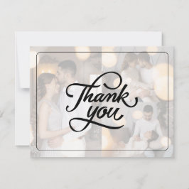 デザイン独自の3 Photo Collage 結婚's サンキューカード