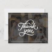 デザイン独自の3 Photo Collage 結婚's サンキューカード (正面)