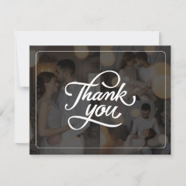 デザイン独自の3 Photo Collage 結婚's サンキューカード