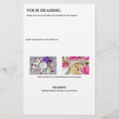 デザイン独自の4つのフォトビジネスマーケティング配布資料 チラシ (裏面)