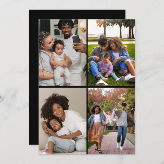 デザイン独自の4フォトコラージュ (正面/裏面)