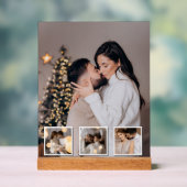 デザイン独自の4フォトコラージュ アクリルサイン (ニュートラル)