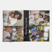 デザイン独自の4フォトコラージュ キッチンタオル (横)