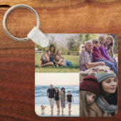 デザイン独自の4フォトコラージュ キーホルダー (正面)