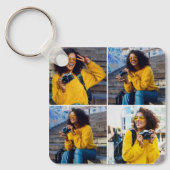 デザイン独自の4フォトコラージュ キーホルダー (正面)