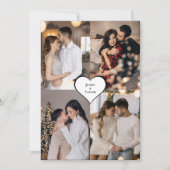 デザイン独自の4フォトコラージュ サンキューカード (正面)