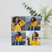 デザイン独自の4フォトコラージュ シーズンカード (スタンド正面)