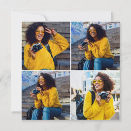 デザイン独自の4フォトコラージュ シーズンカード