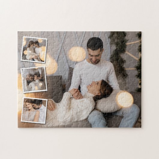 デザイン独自の4フォトコラージュ ジグソーパズル (横)