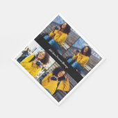 デザイン独自の4フォトコラージュ スタンダードランチョンナプキン (角)