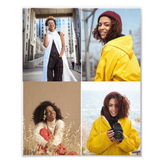 デザイン独自の4フォトコラージュ フォトプリント (正面)