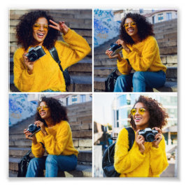 デザイン独自の4フォトコラージュ フォトプリント           