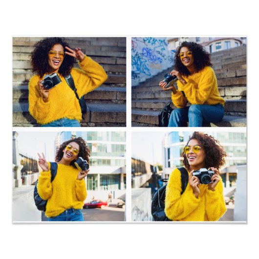 デザイン独自の4フォトコラージュ フォトプリント            (正面)