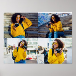 デザイン独自の4フォトコラージュ ポスター