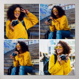 デザイン独自の4フォトコラージュ ポスター