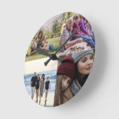 デザイン独自の4フォトコラージュ ラウンド壁時計 (傾斜)