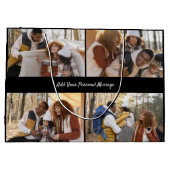 デザイン独自の4フォトコラージュ ラージペーパーバッグ (裏面)